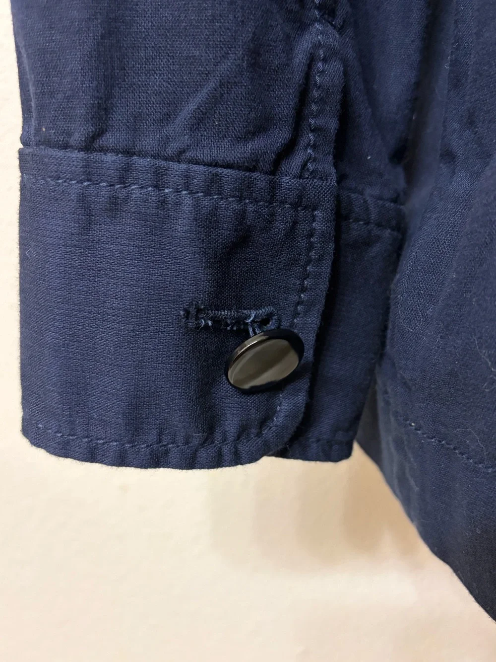 Kate Spade Broome Street Navy Utility Ruffle Chore Jacket XS